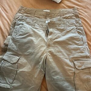 2 Pairs Tan Cargo Shorts